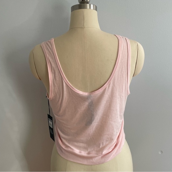 Wildfox Sweat Tie Front Workout Tank Top- Blushing Bride (Pink)- Size Large- NWT - Picture 5 of 8